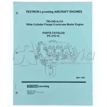 Lycoming Catálogo TIO-540-AJ1A